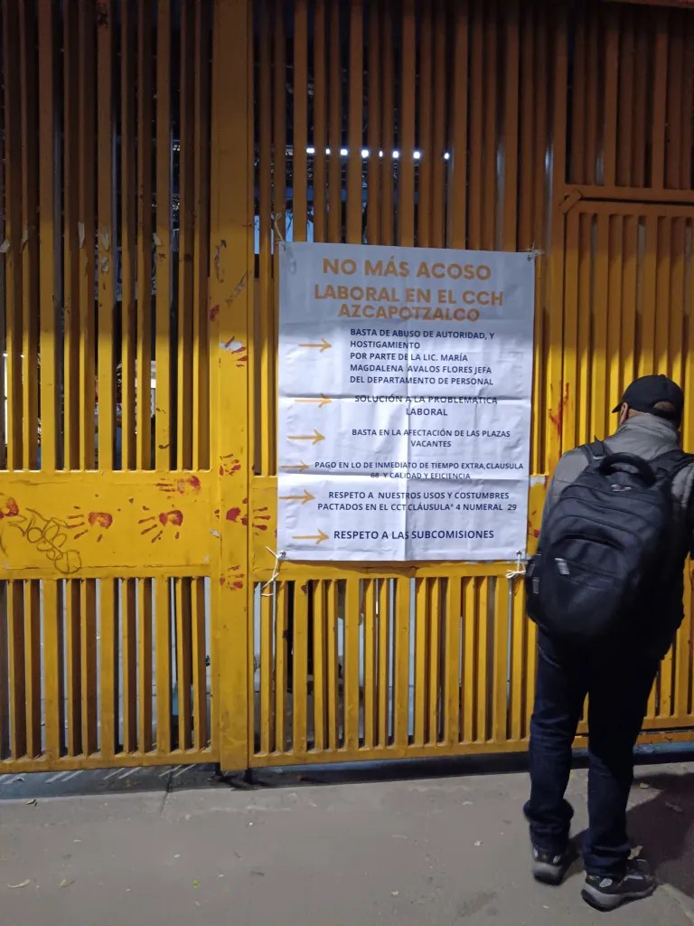Suspenden clases por paro de trabajadores sindicalizados del CCH&nbsp;Azcapotzalco